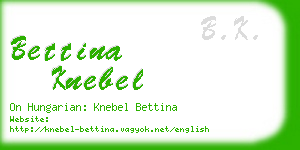 bettina knebel business card